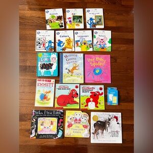 Children's Educational Book Set and Flash Card Deck - 9 months to Kindergarten